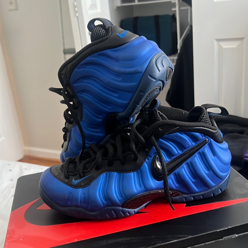 blue Nike air Foamposite pros